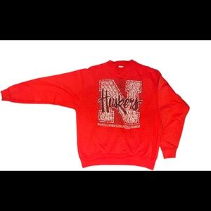 VINTAGE VTG 90s Nebraska Huskers National Champions 1994 1995 Crewneck  XL